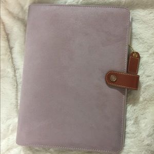 Soft lilac suede A5 planner
